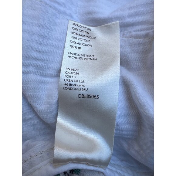 Free People Marlowe Yard Dye Trousers Womens 6 Plaid Seersucker - Picture 9 of 9